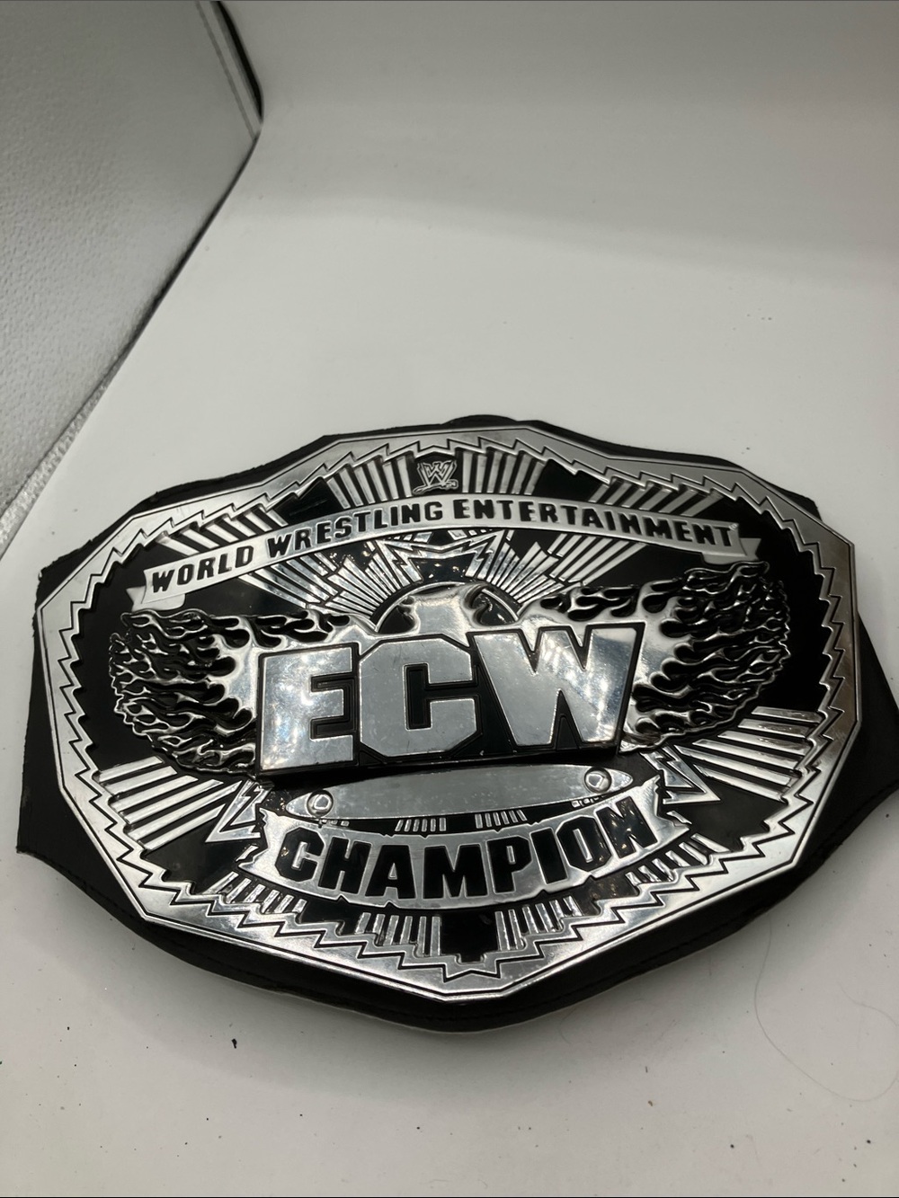 WWE ECW Champion Black and Silver Replica Belt Plate